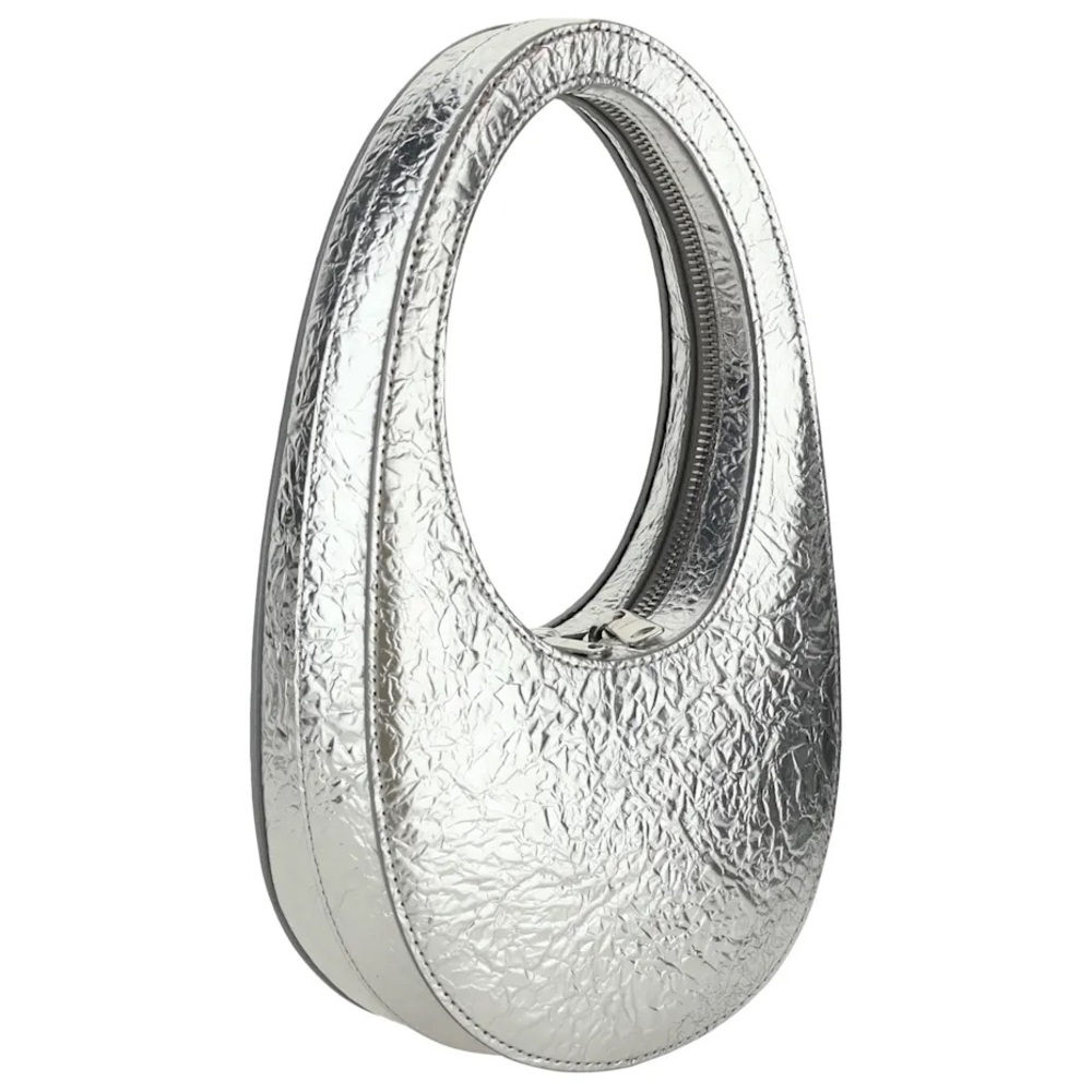 Coperni swipe foil mini leather bag silver NWT